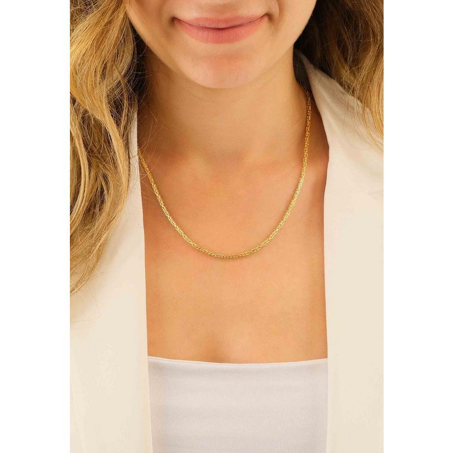 MUAU Schmuck  Collier chaine royale classique en or jaune 750, 2mm, 45cm 