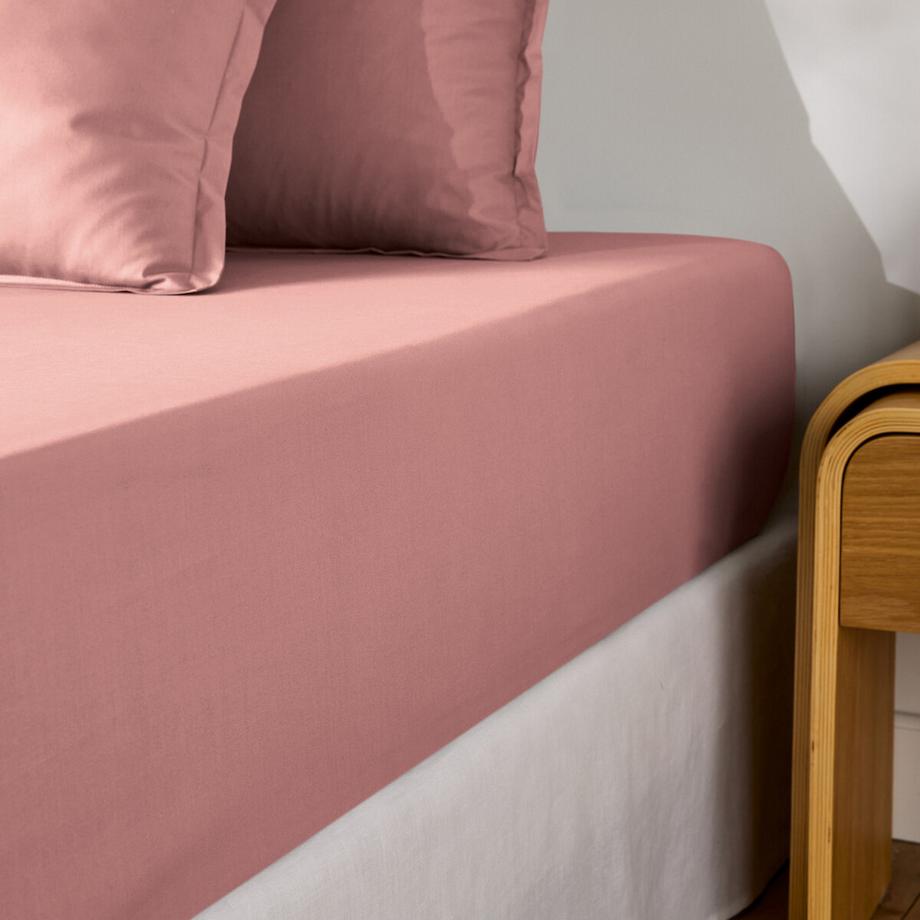 Drap housse en percale de coton