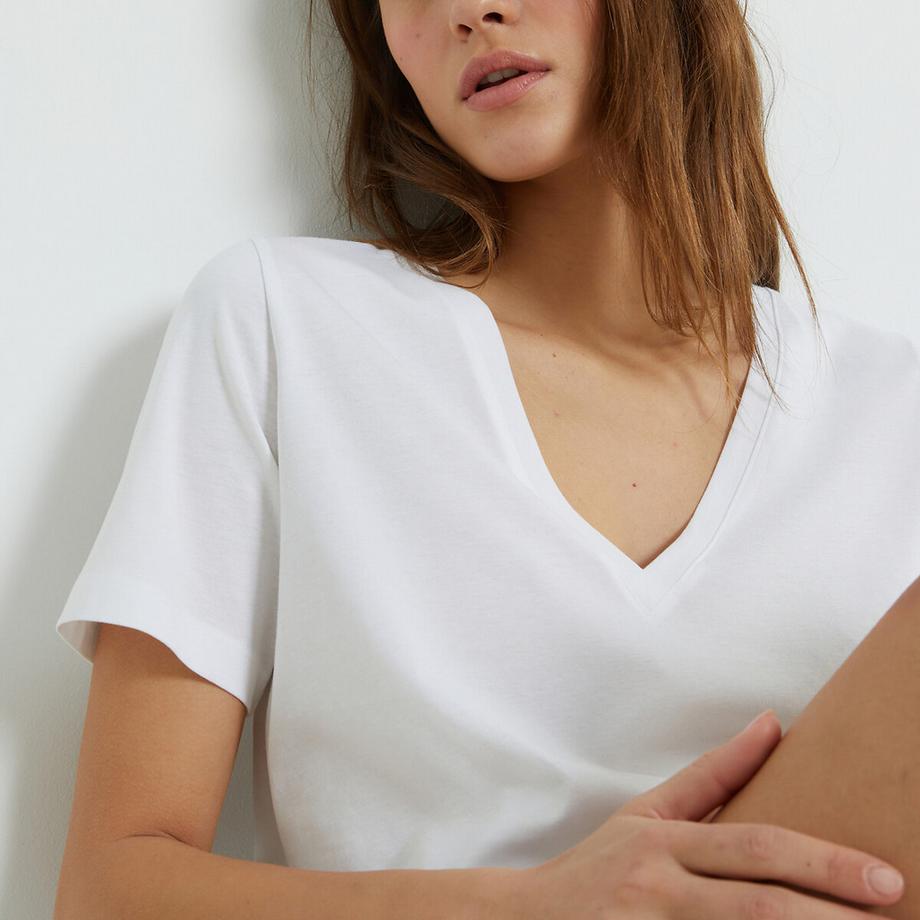 La Redoute Collections T-shirt Scollo a V  