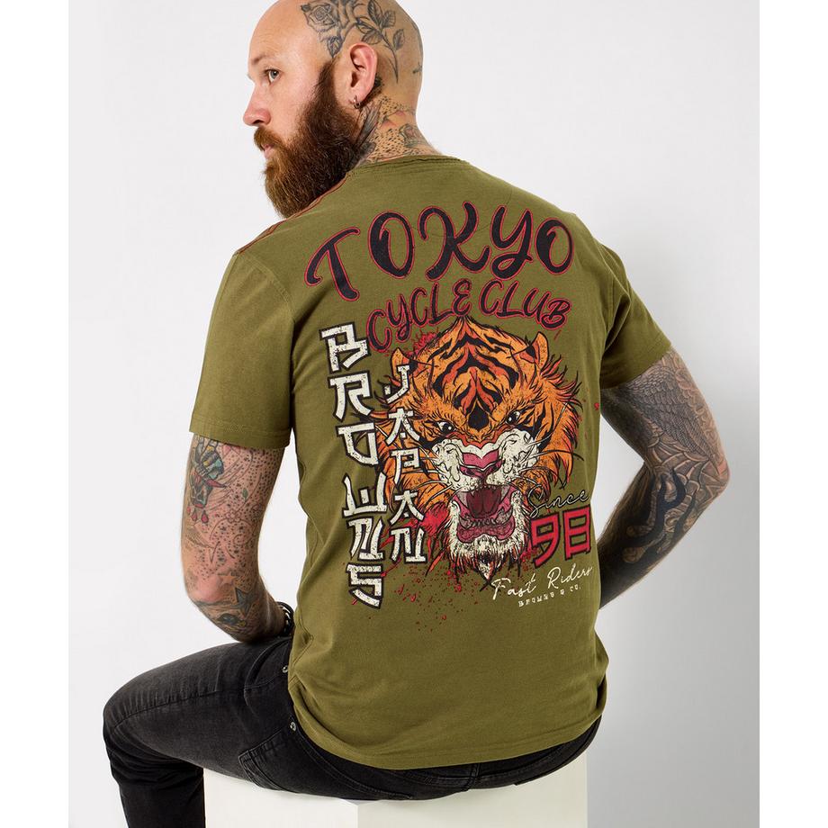 T-Shirt mit Tigerillustration