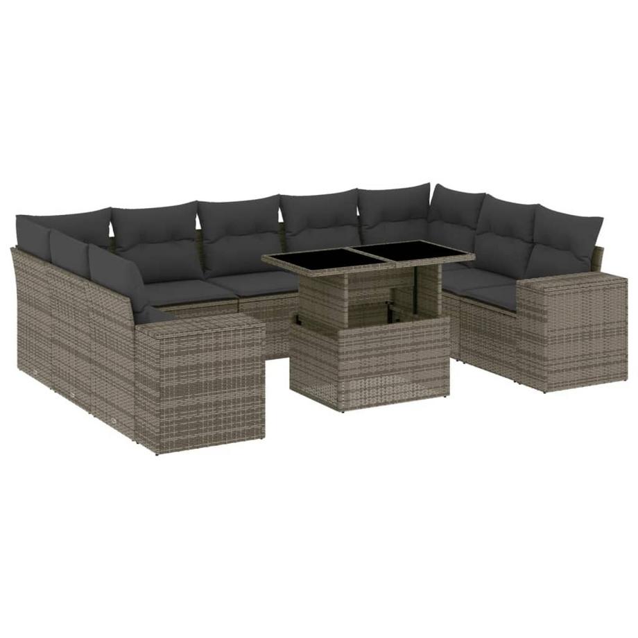 VidaXL set divano da giardino Polirattan  