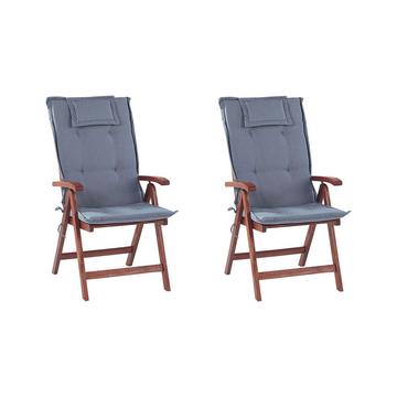 Set mit 2 Stühlen aus Akazienholz Klassisch TOSCANA