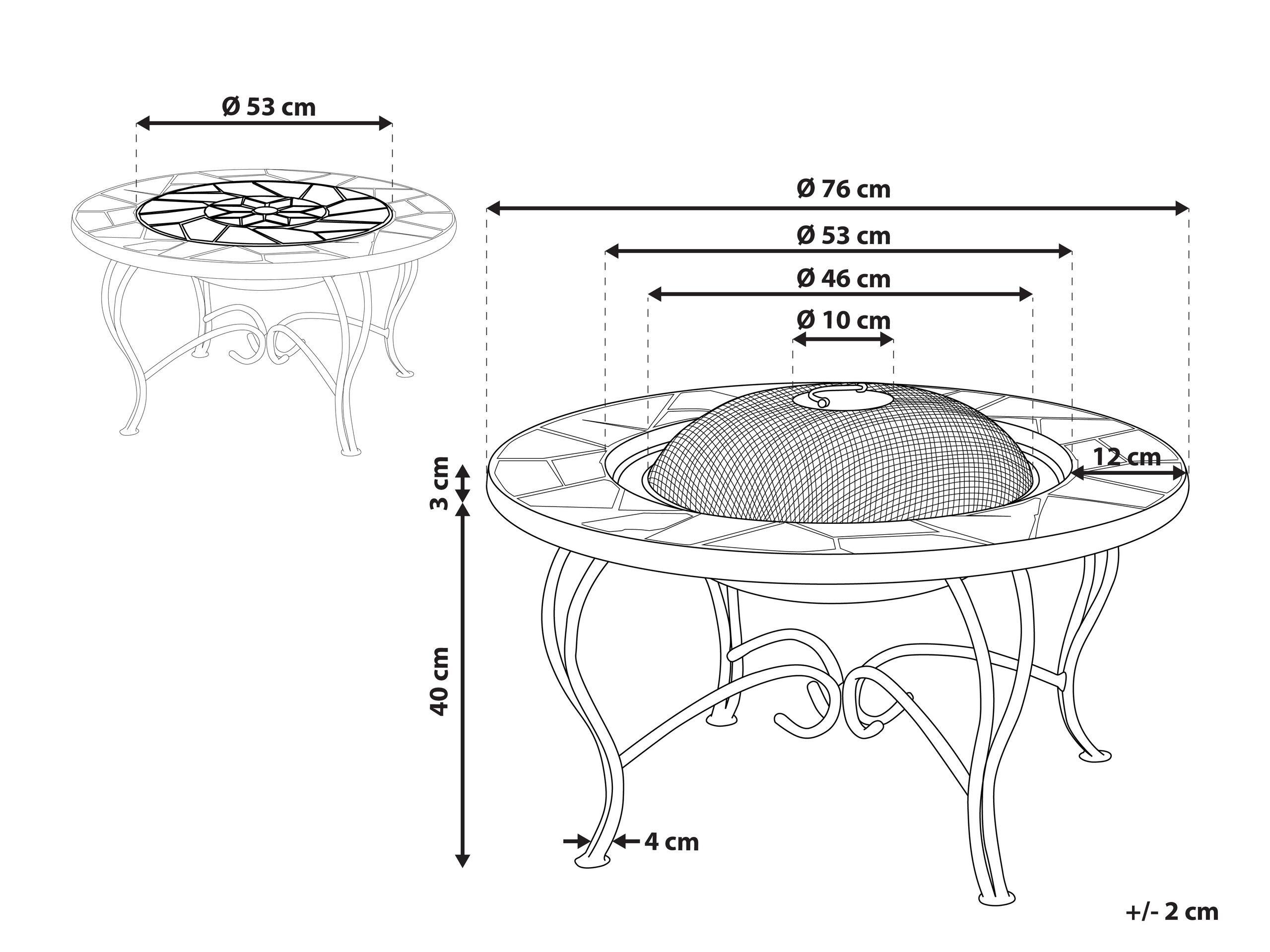 Beliani Grill-Feuerstelle aus Stahl EREBUS  