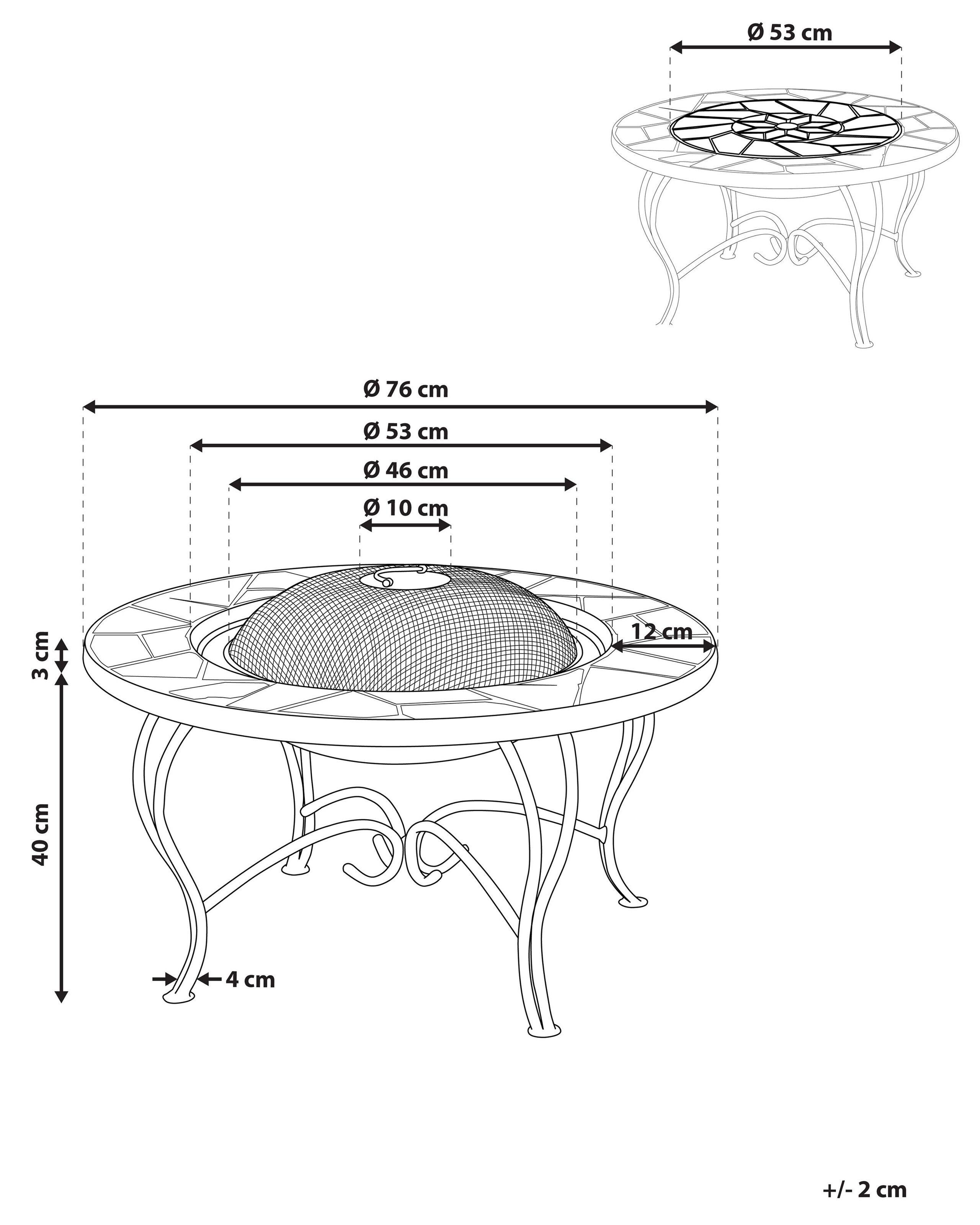 Beliani Grill-Feuerstelle aus Stahl EREBUS  
