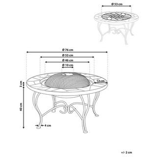 Beliani Grill-Feuerstelle aus Stahl EREBUS  