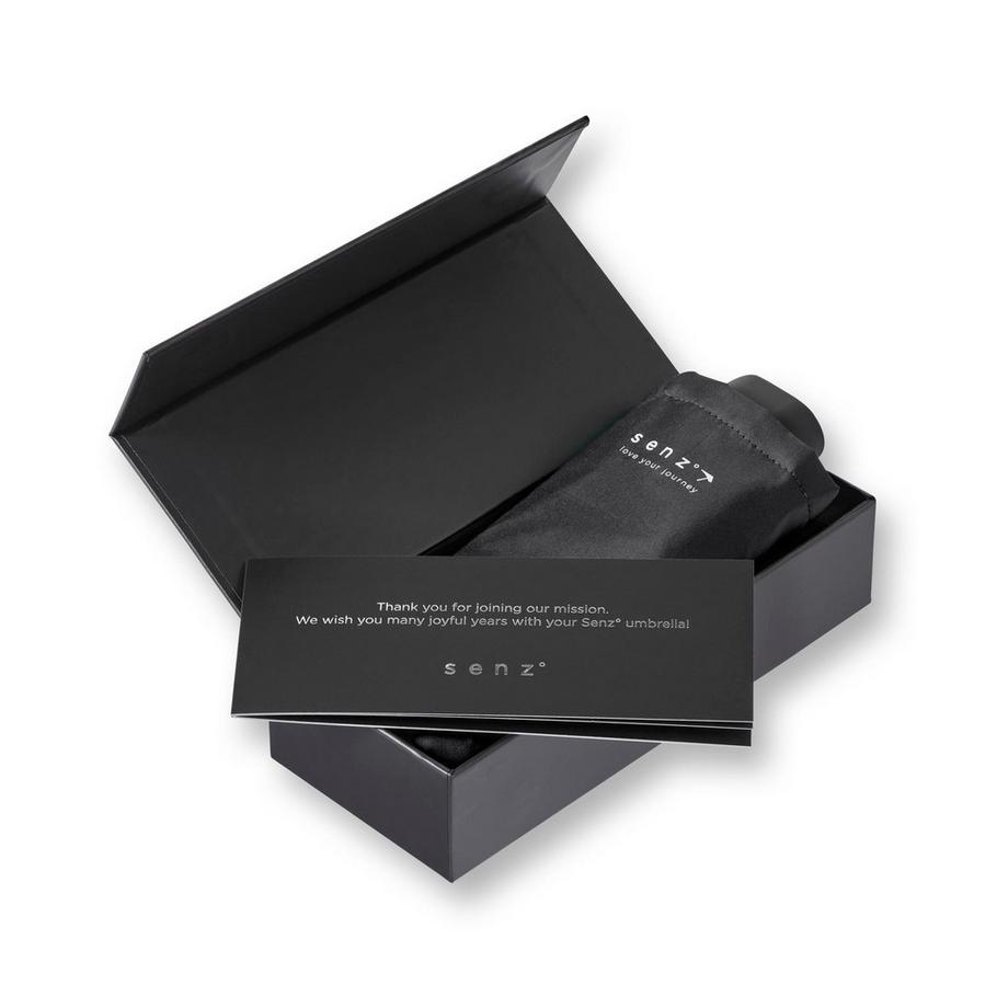Senz  Senz Micro parapluie pliable Storm, noir pur 