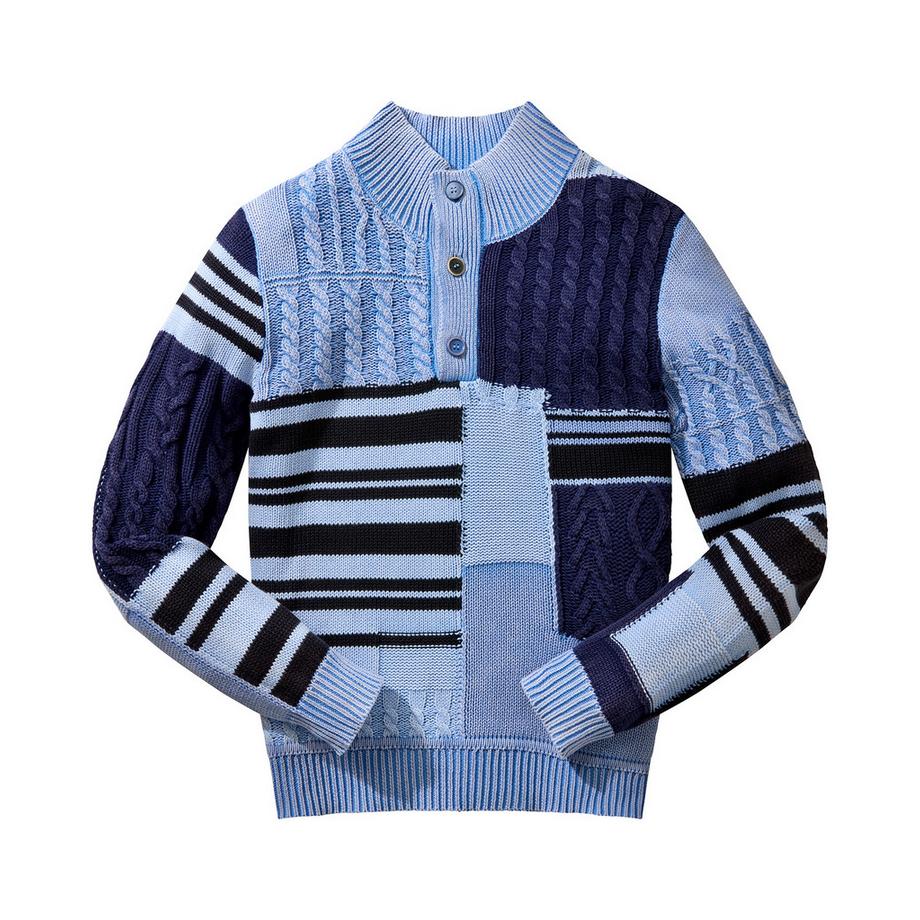 Joe Browns Patchwork Zopfmuster Strickpullover mit Trichterhals  