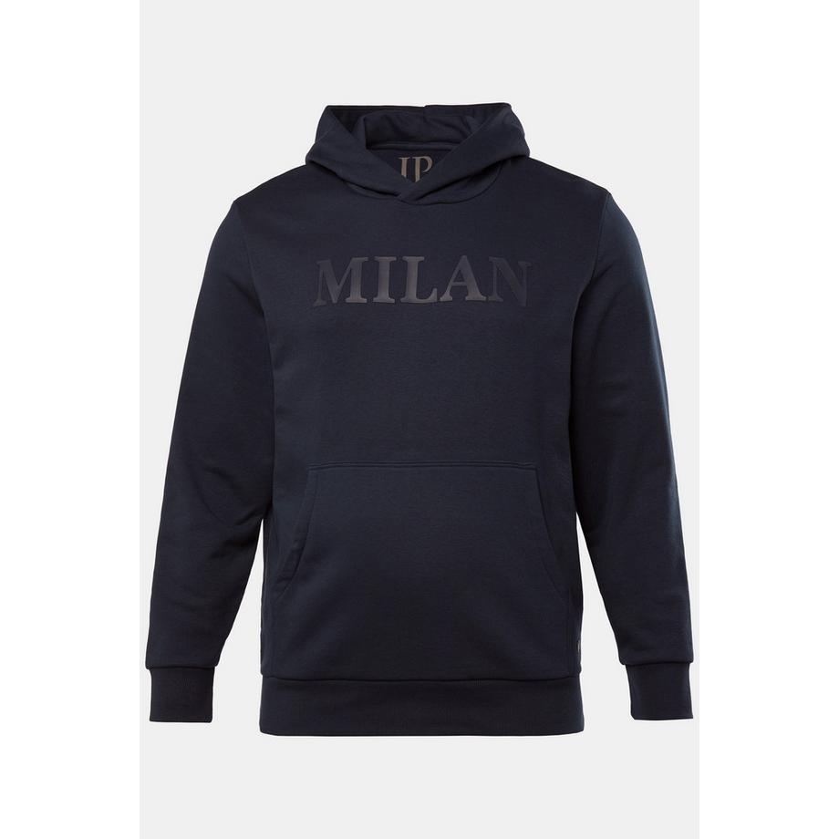 JP1880 Hoodie mit Brust-Print Kapuze und Kängurutasche  