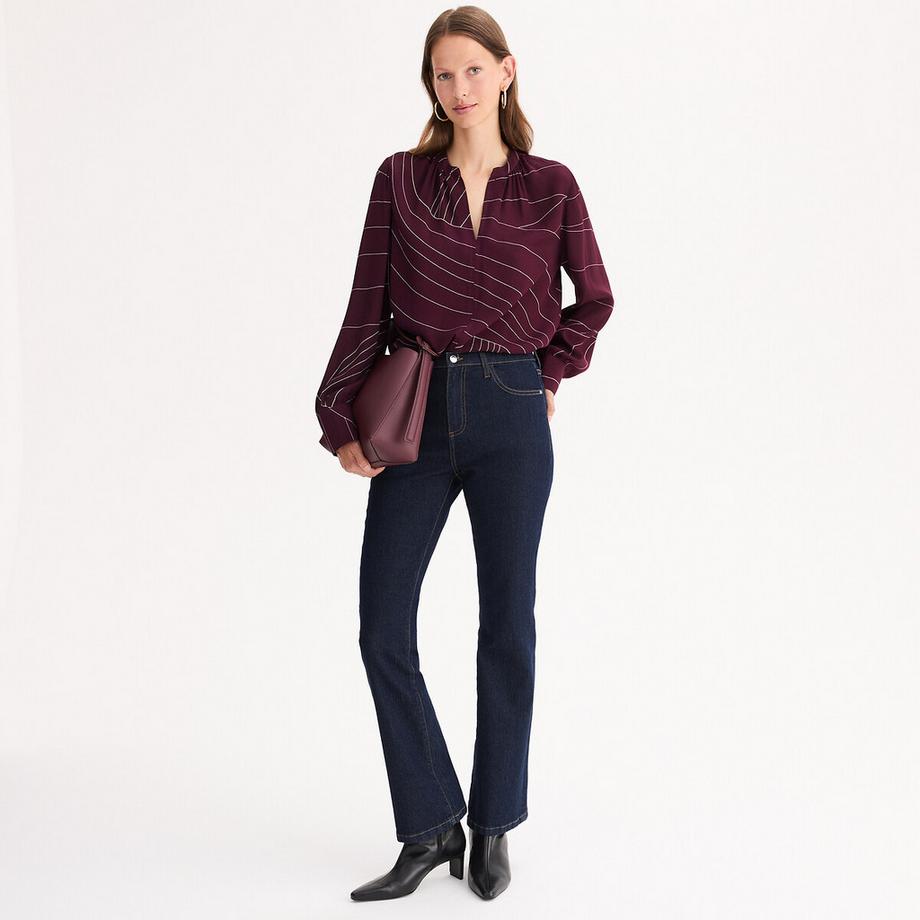 La Redoute Collections Blouse Col Henley Imprimé Graphique  