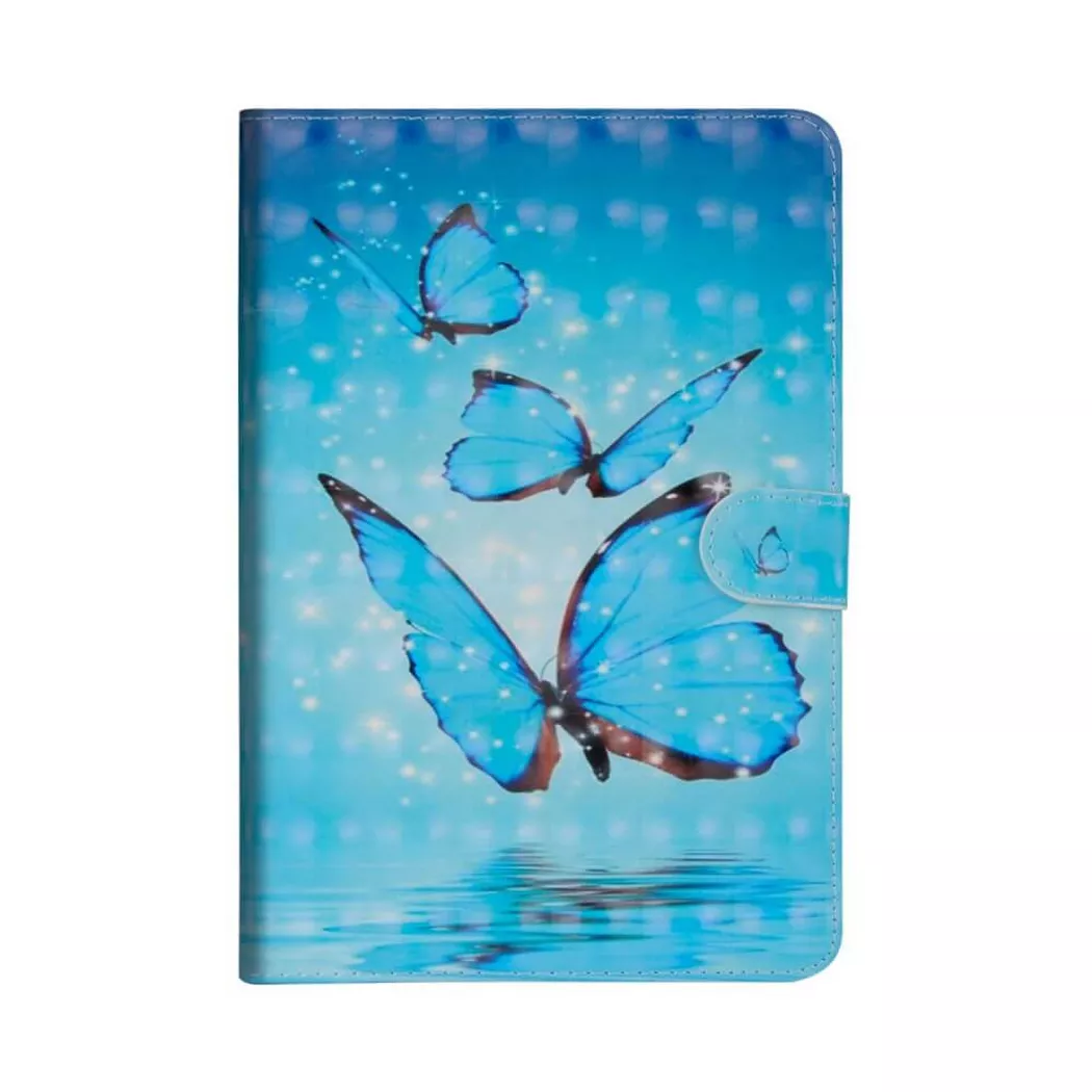 Cover-Discount - iPad 10.2 Etui Glitzer Effekt, Blau Bedruckt, 10