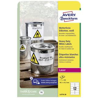 Avery-Zweckform AVERY ZWECKFORM Etiketten 99,1x42,3mm, 240 Stk./20Bl.  