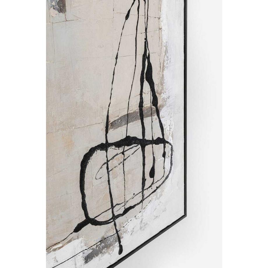 KARE Design Tableau encadré Dust gris 100x100  