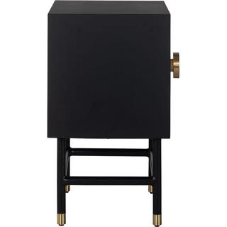 mutoni Table de chevet Novas Mango noir beige or 50x35  