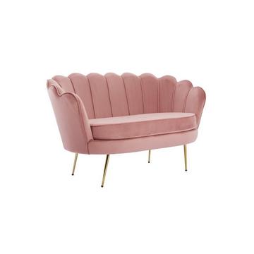 Muschelsofa 2-Sitzer - Samt - Rosa - DANDELION von Pascal Morabito