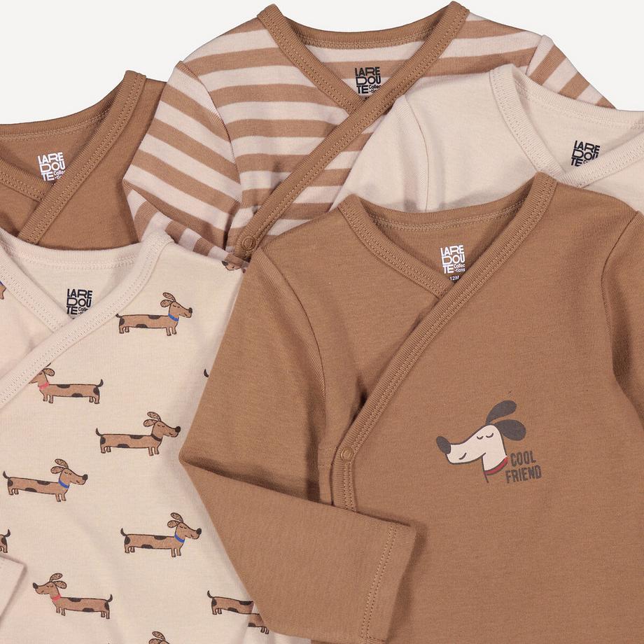 La Redoute Collections  5er-Pack Baby Wickelbodys mit langen Ärmeln 