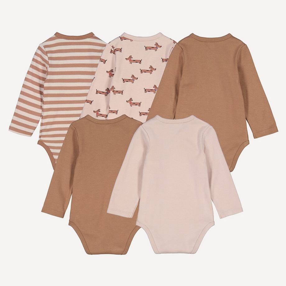 La Redoute Collections  5er-Pack Baby Wickelbodys mit langen Ärmeln 