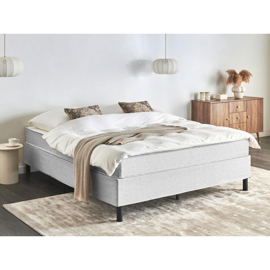 Beliani Letto senza testata en Tessuto Moderno COUNTESS  