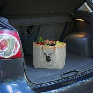 B2X Borsa in feltro con motivo cervo  