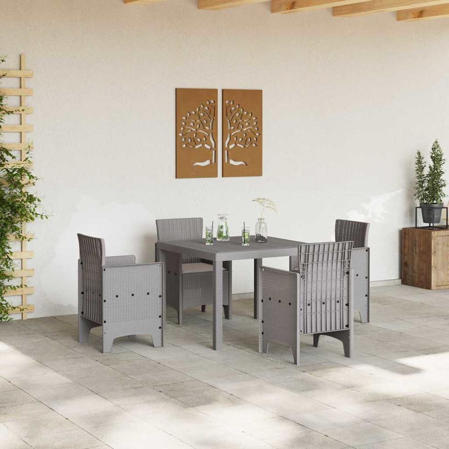 VidaXL Set da Pranzo per Giardino Polipropilene  