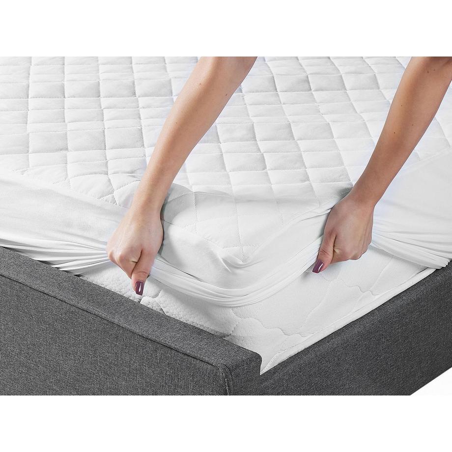 Beliani Protège-matelas en Coton ciré VILLUERCA  