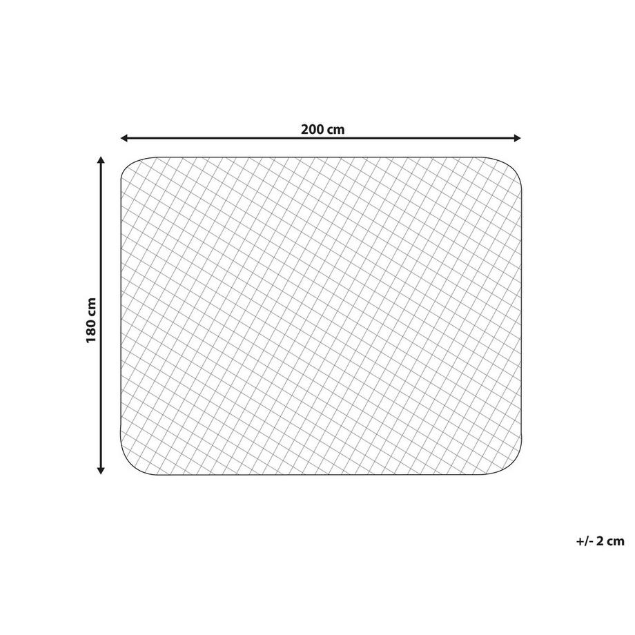 Beliani Protège-matelas en Coton ciré VILLUERCA  