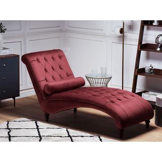 Beliani Chaise longue en Velours Glamour MURET  