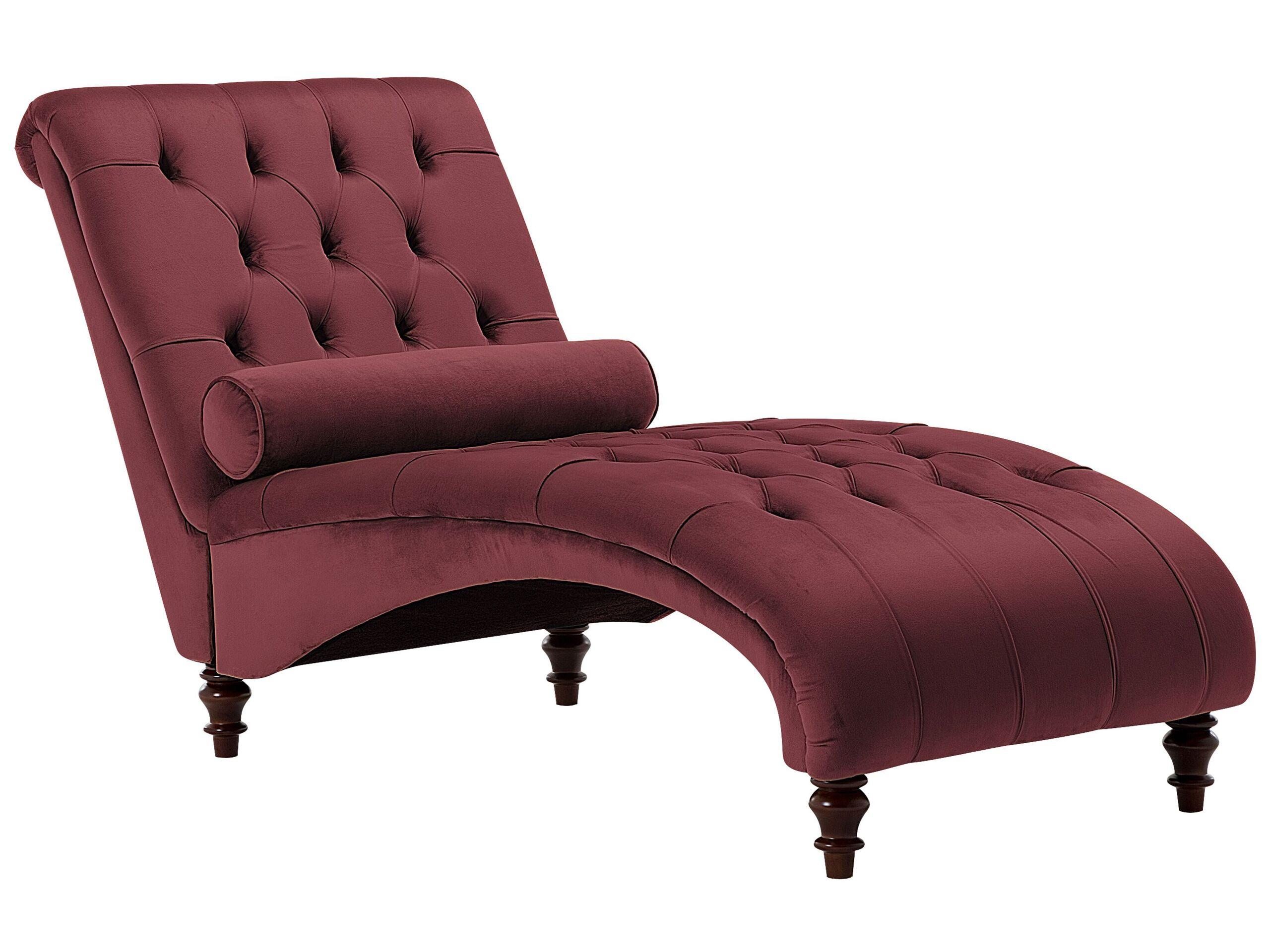 Beliani Chaise longue en Velours Glamour MURET  