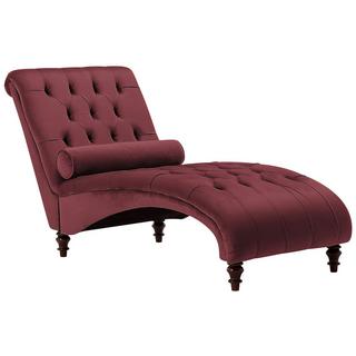 Beliani Chaise longue en Velours Glamour MURET  