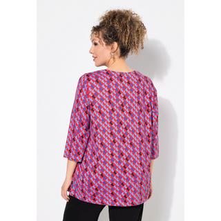 Ulla Popken  Shirt, bedruckt, A-Linie, Rundhals, 3/4-Arm 