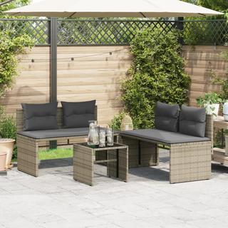 VidaXL set divano da giardino Polirattan  