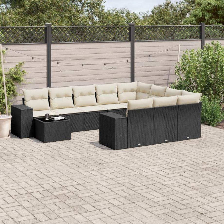 VidaXL set divano da giardino Polirattan  