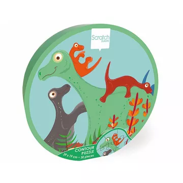 Puzzle Mini Shape Puzzle Dinosaurier (30Teile)