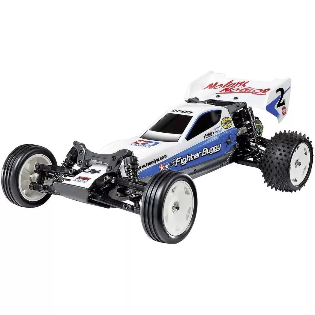 Tamiya - Neo Fighter Brushed 1:10 Automodello Elettrica Buggy Trazione posteriore In kit da costruire, Multicolor