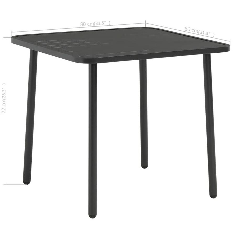 VidaXL Ensemble de jardin acier  