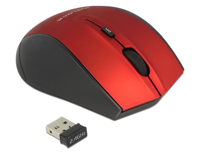 DeLock  12493 mouse Mano destra RF Wireless Ottico 1600 DPI 