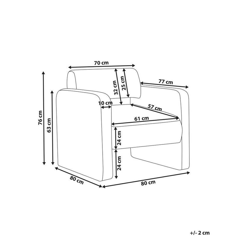 Beliani Sessel aus Bouclé Retro HALLSBERG  