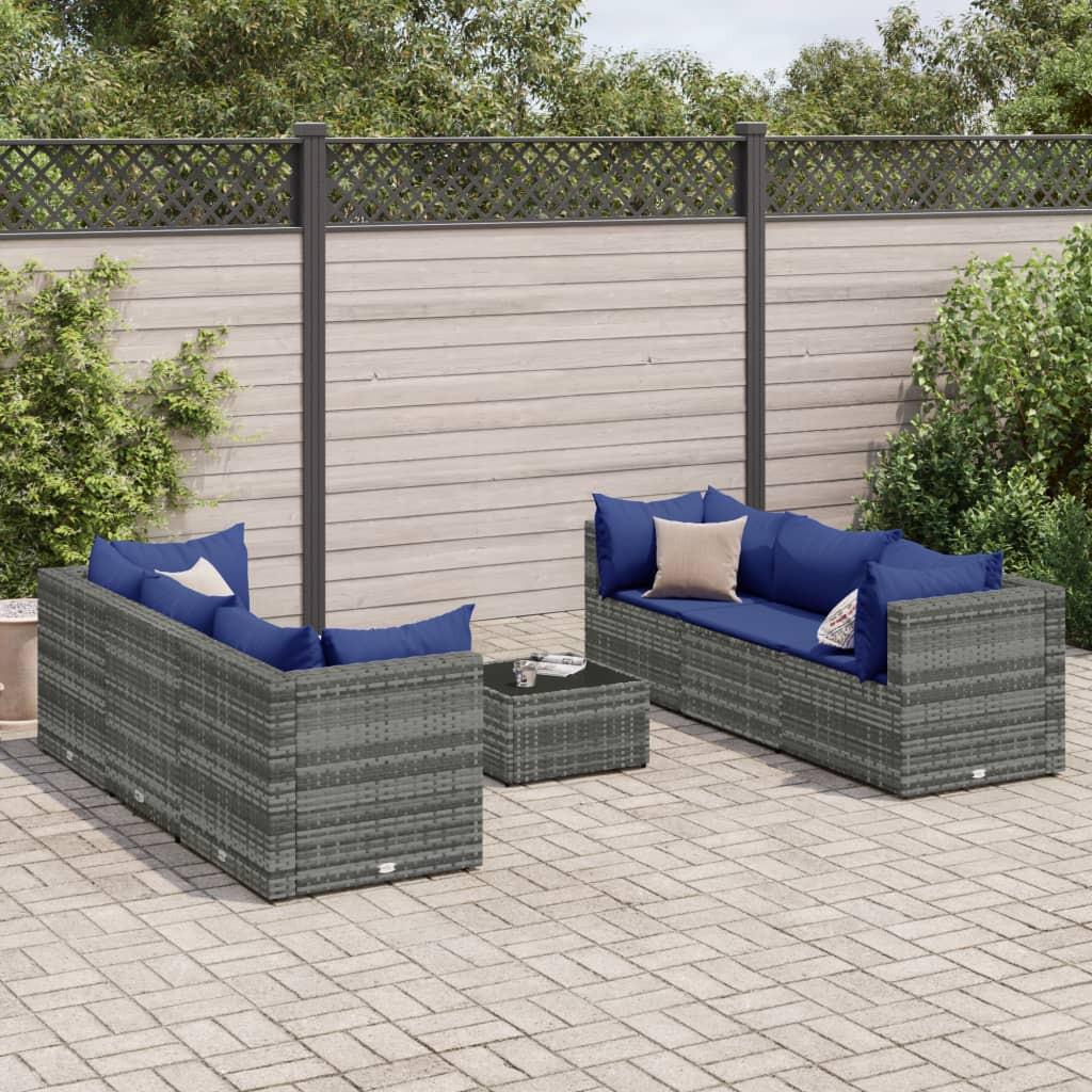 VidaXL set salotto da giardino Polirattan  