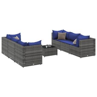 VidaXL set salotto da giardino Polirattan  