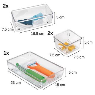 iDesign Schubladen Organizer Set LINUS (5 teilig)  