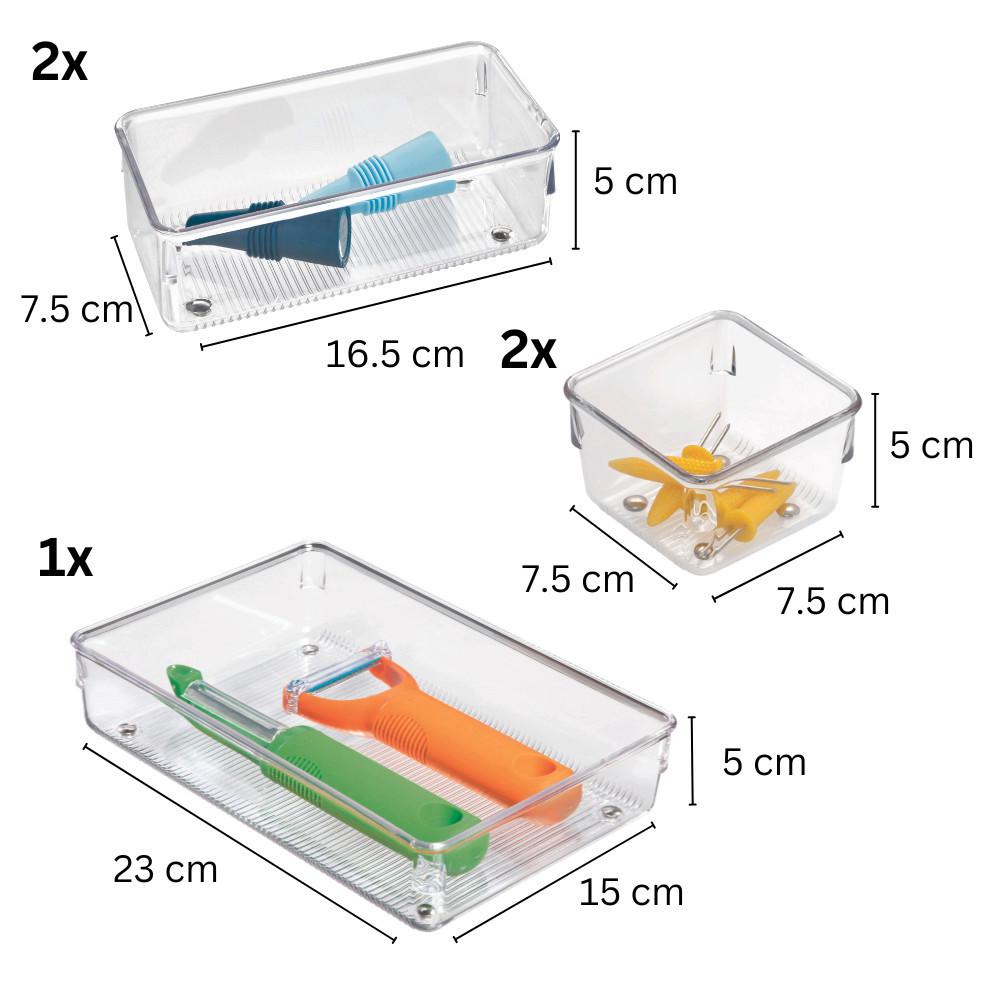 iDesign Schubladen Organizer Set LINUS (5 teilig)  