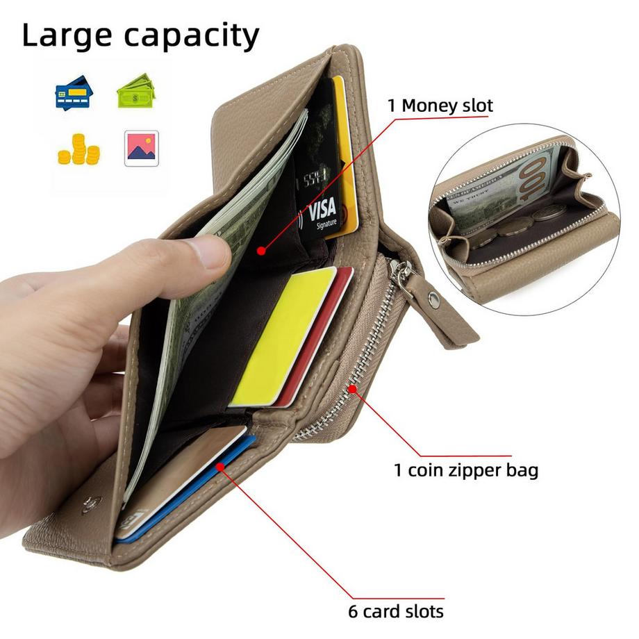 Only-bags.store Kleine Brieftasche aus Leder  