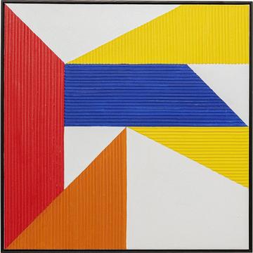 Quadro su tela Art Triangles giallo 100x100 cm