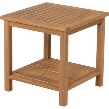 Tavolino da giardino Iowa acacia marrone 45x45