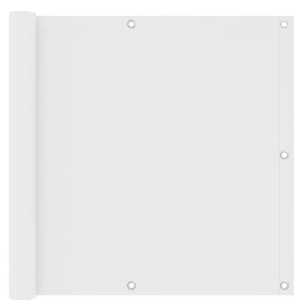 Paravento Balcone Bianco 90x400 Cm In Tessuto Oxford - Vidaxl