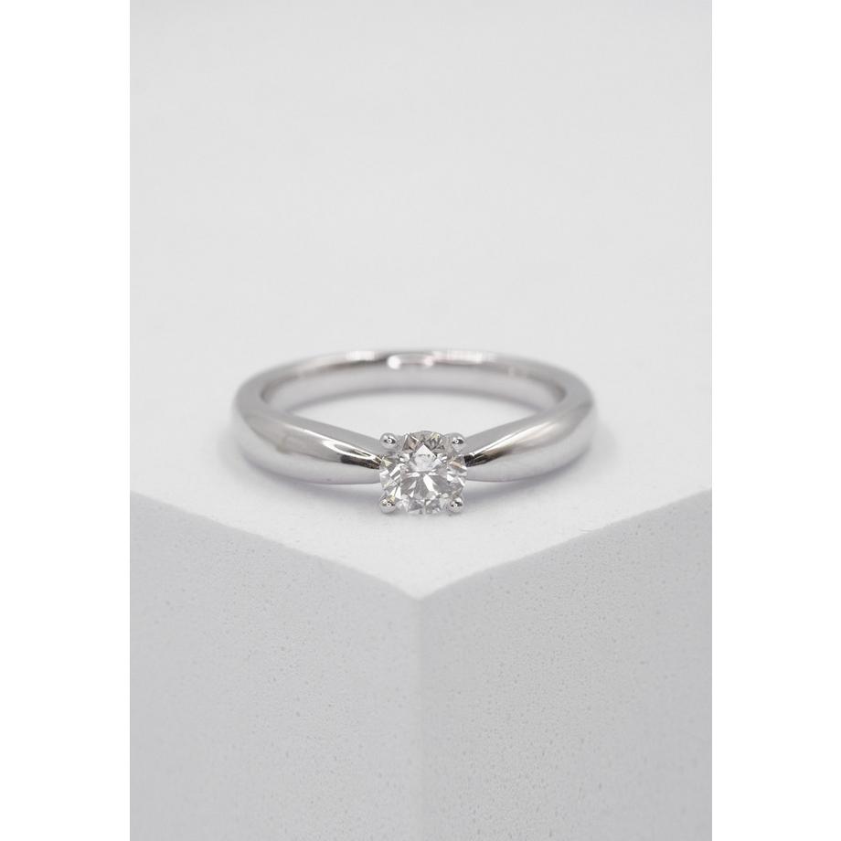 MUAU Schmuck  Bague Solitaire Diamant 0.40ct. or blanc 750 