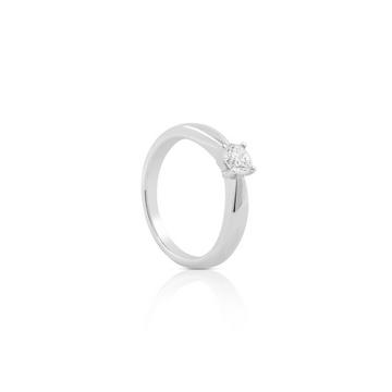 Bague Solitaire Diamant 0.40ct. or blanc 750