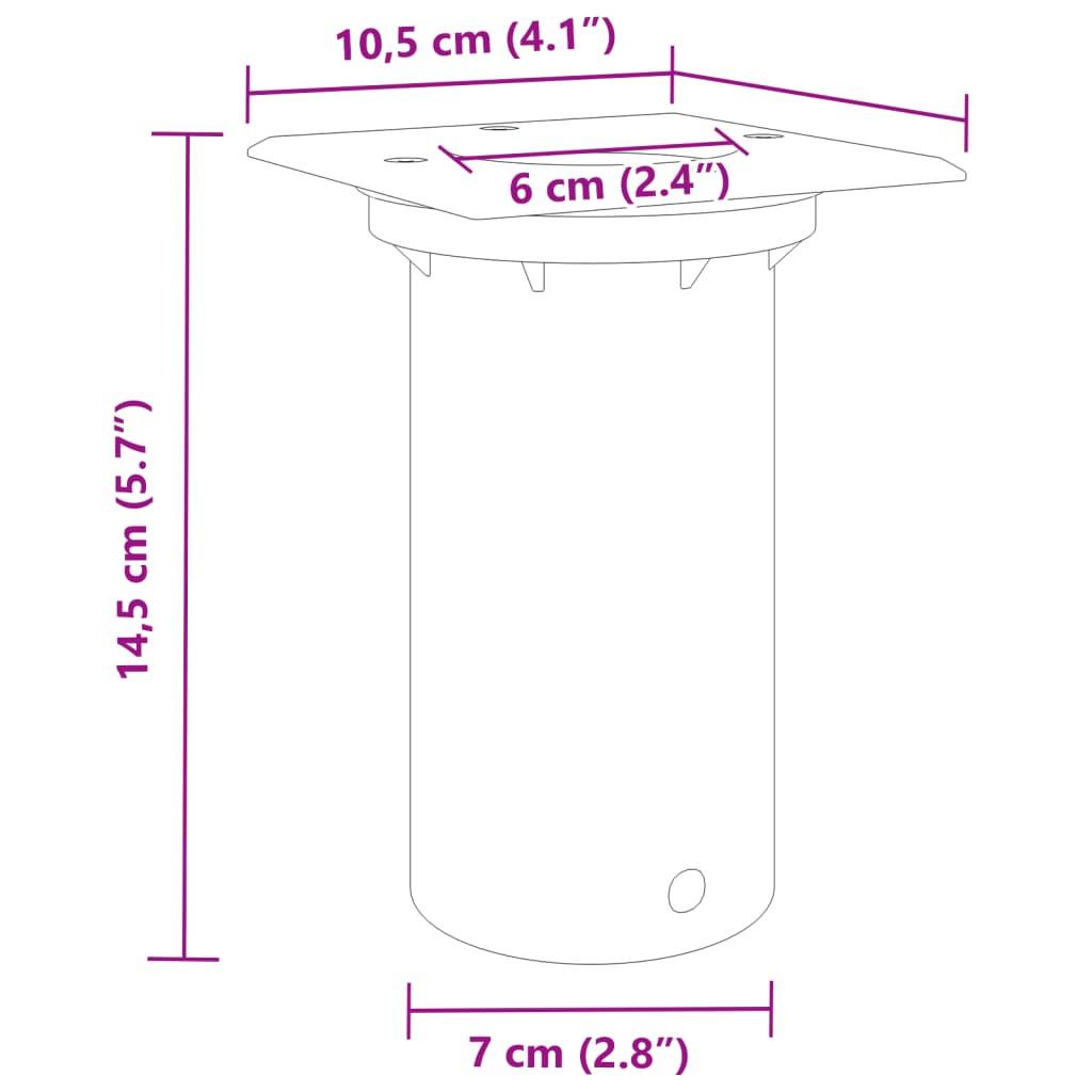 VidaXL Lampe au sol d'extérieur aluminium  