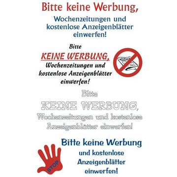 Z-DESIGN Sticker Home 59508 Keine Werbung 1 Stück