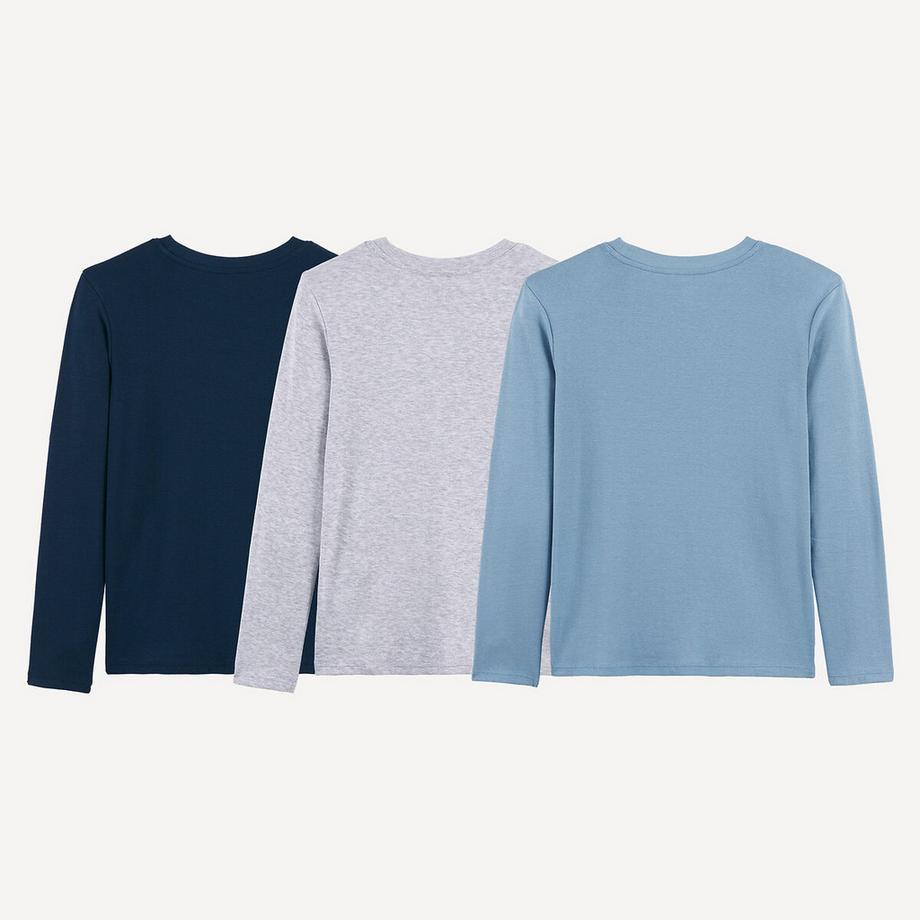 La Redoute Collections  Lot de 3 maillots de corps à manches longues 