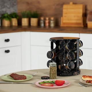 B2X Carrousel à épices noir en marbre  